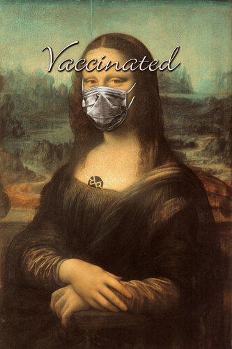 Vaccine Vaccinated Mona Lisa von Tony Rubino, Malerei kaufen auf Select