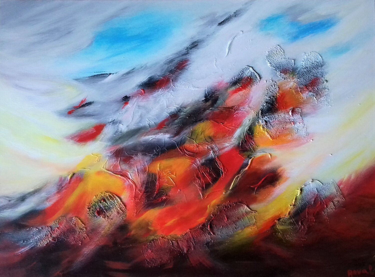 Embrasement II ANVAL Original painting for sale