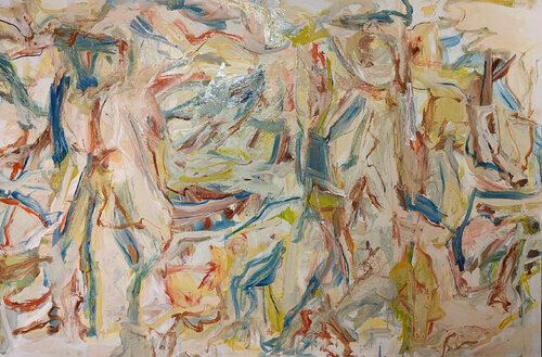 Undiscerned figures by Claudio Scotoni, Painting for Sale on Select