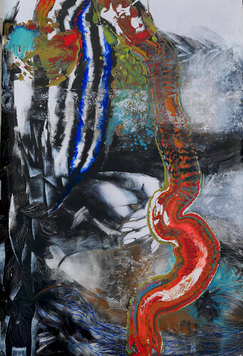 Expression d'une détresse pudique et belle - Fragile 5 by Véronique Egloff, Painting for Sale on Select