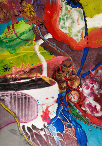 symbiose planétaire 10 by Véronique Egloff, Painting for Sale on Select