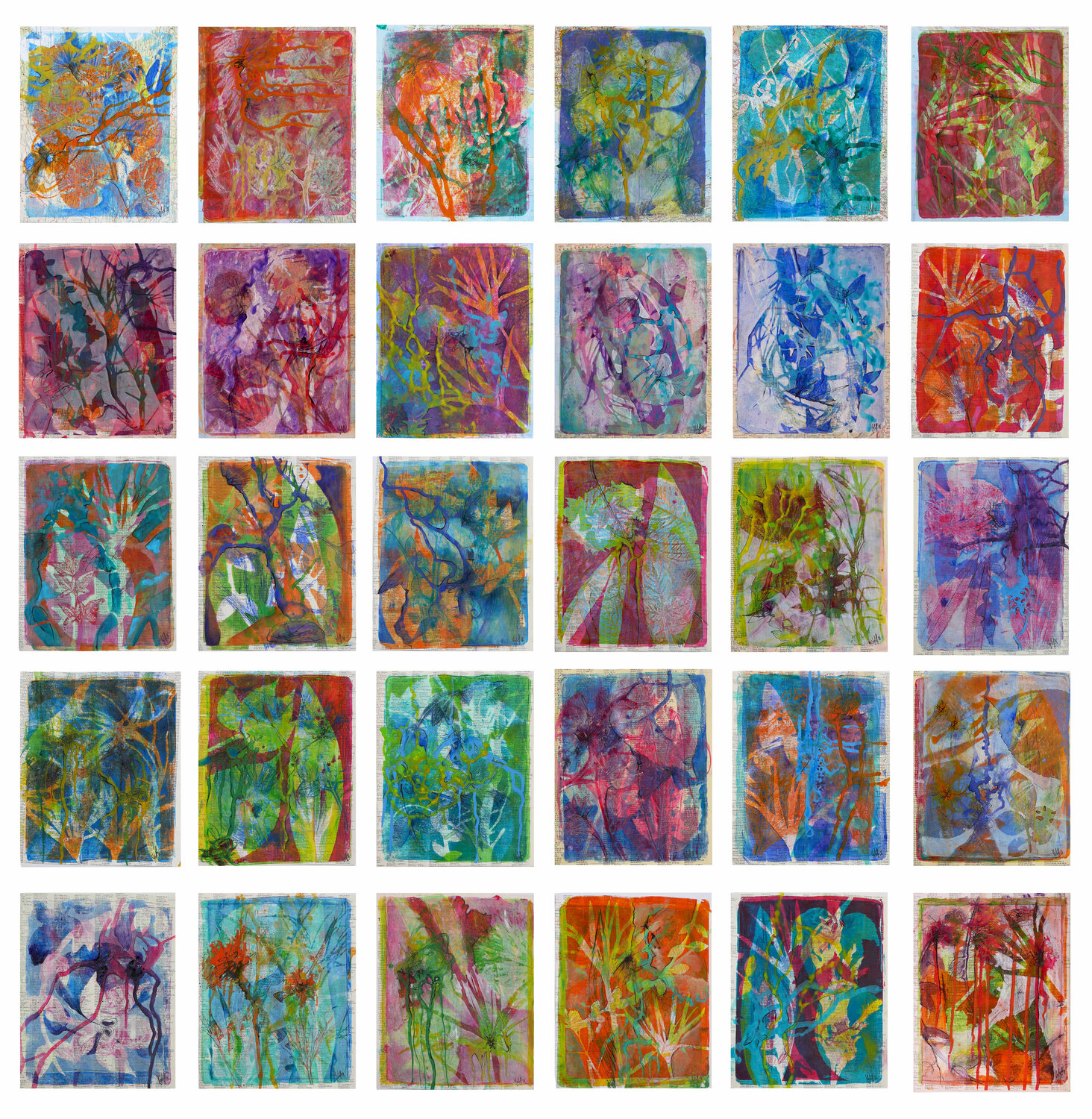 biodiversité à ma façon 3 Véronique Egloff Original painting for sale
