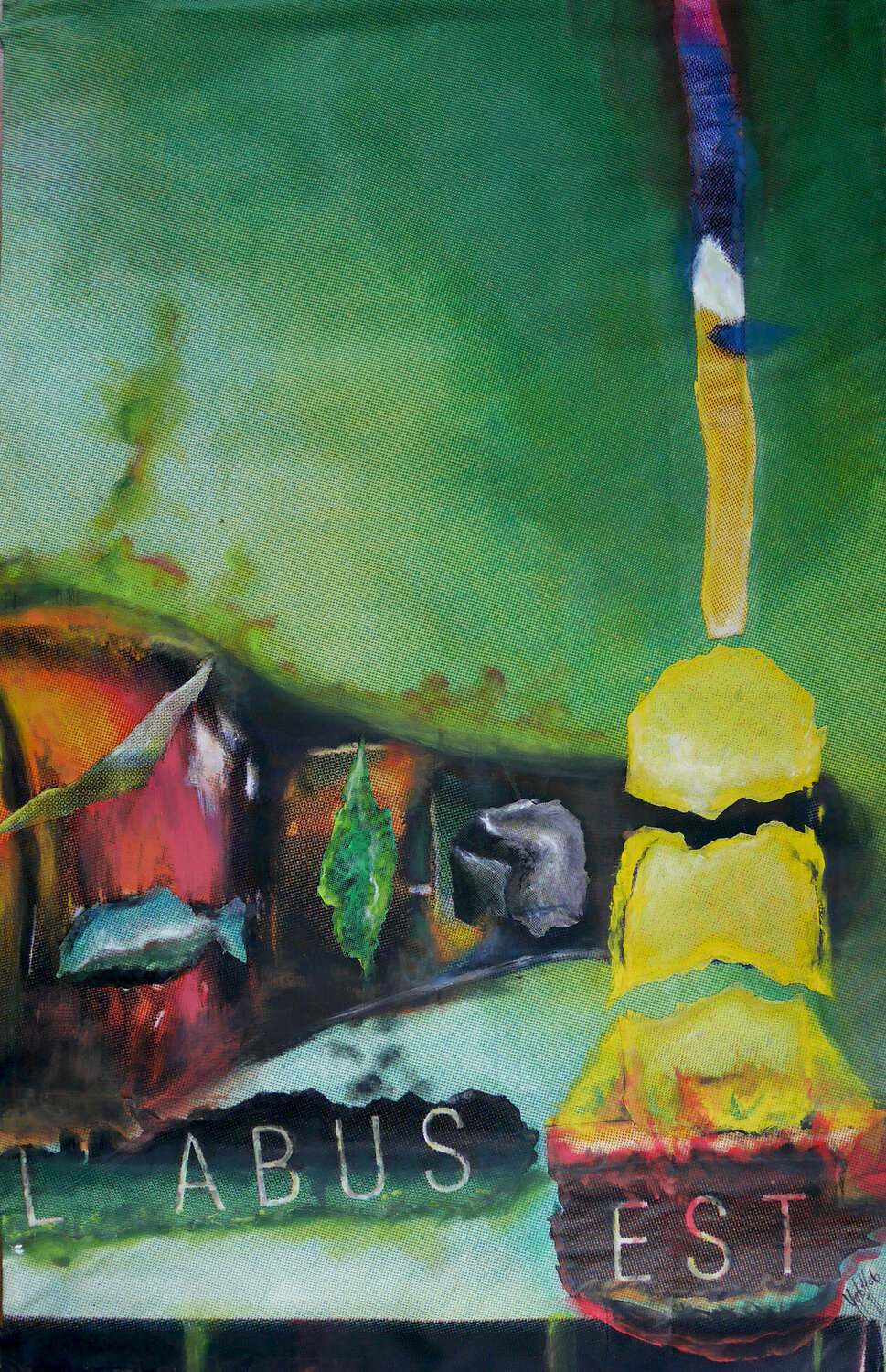Partie de campagne 5- L'abus est ! Véronique Egloff Original painting for sale