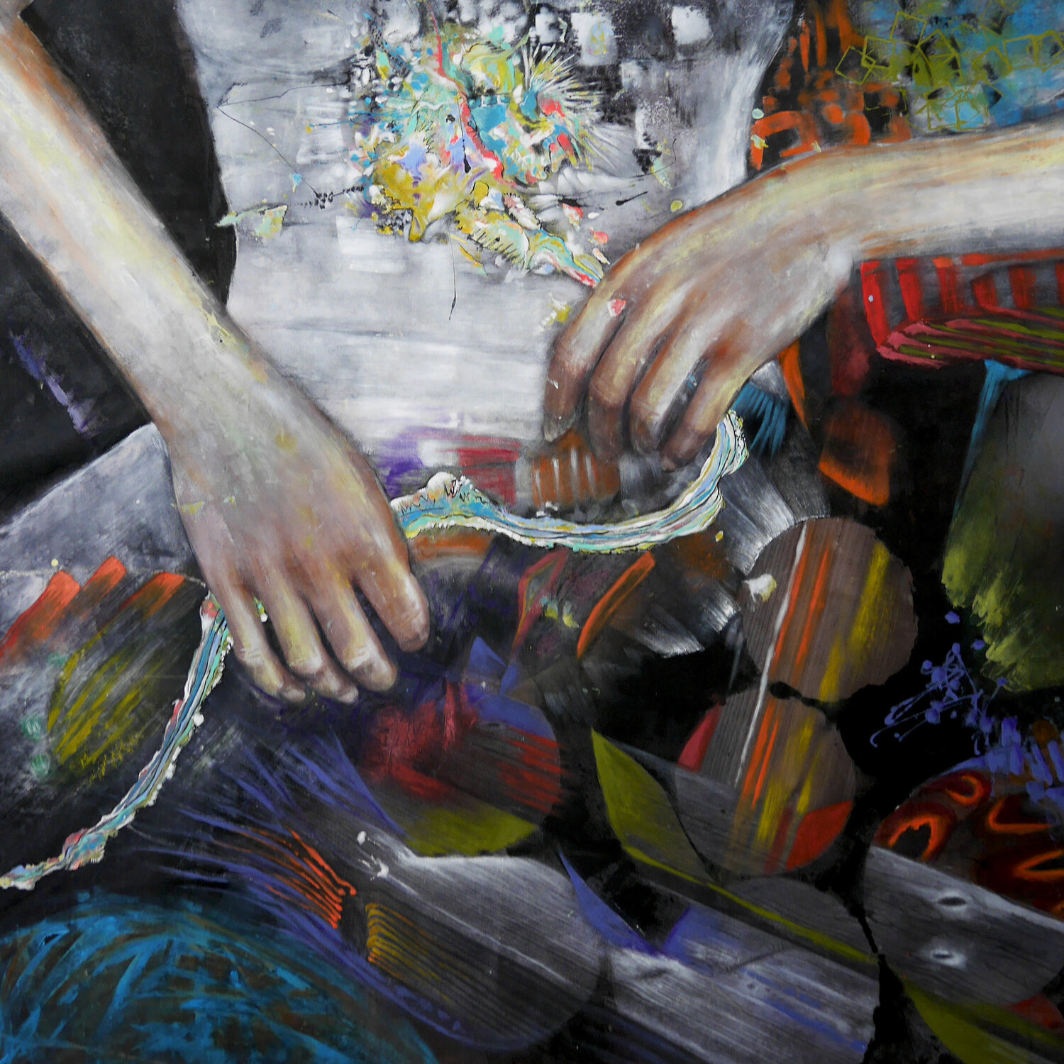 Une belle histoire, souvent - Fragile 10 Véronique Egloff Original painting for sale