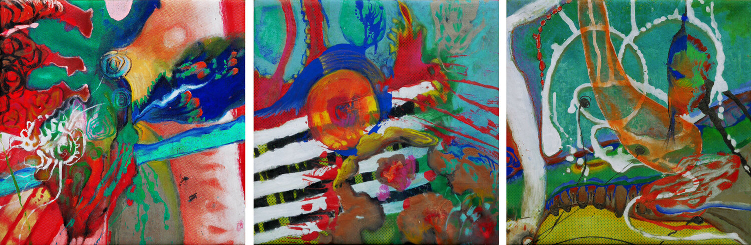 symbiose planétaire 3 Véronique Egloff Original painting for sale