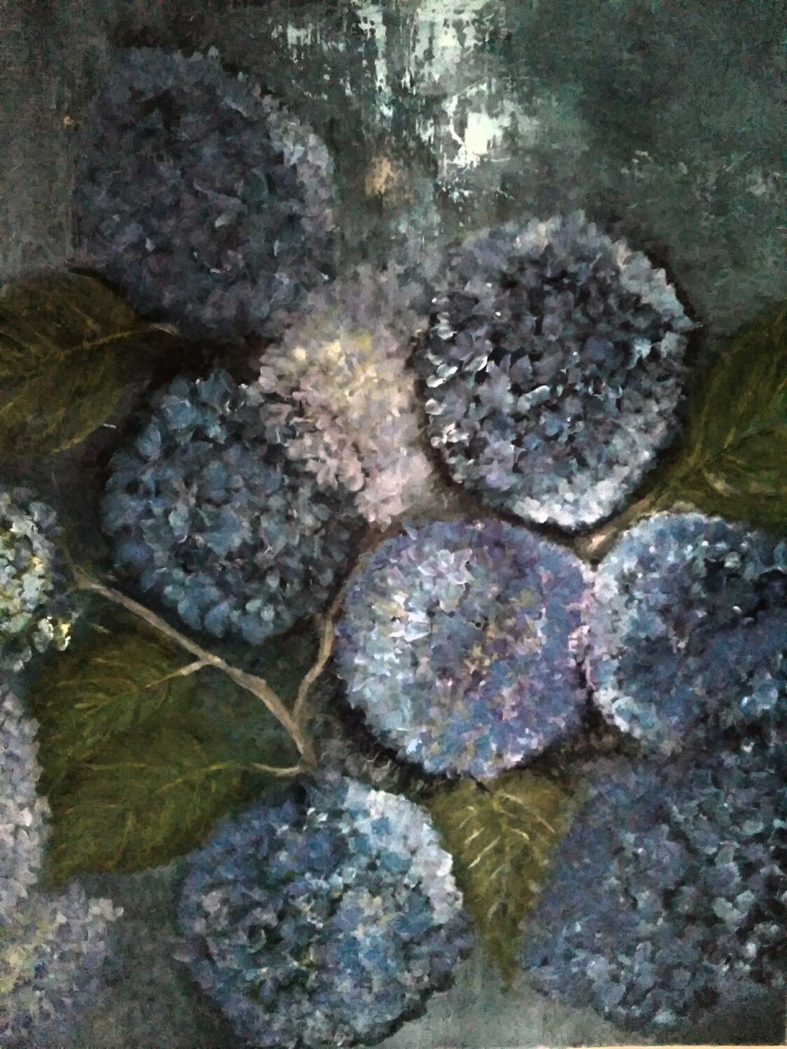 Hortensias Catherine LE ROUX Original painting for sale