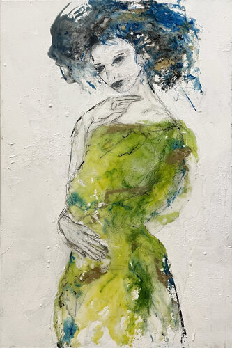 ATTESA IN VERDE by Giusy Lauriola, Painting for Sale on Select