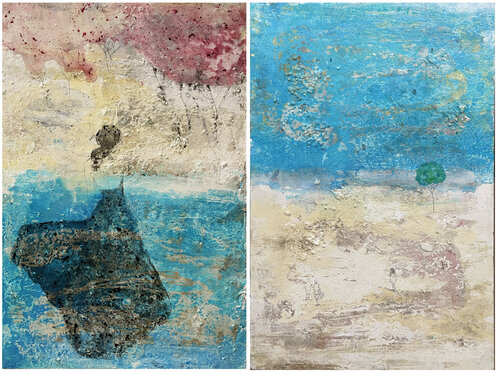 UNA VOLTA ERO UNA BAMBINA dittico by Giusy Lauriola, Painting for Sale on Select
