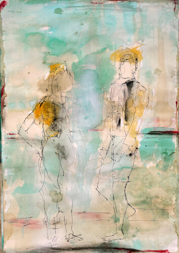 LET'S TALK by Giusy Lauriola, Painting for Sale on Select