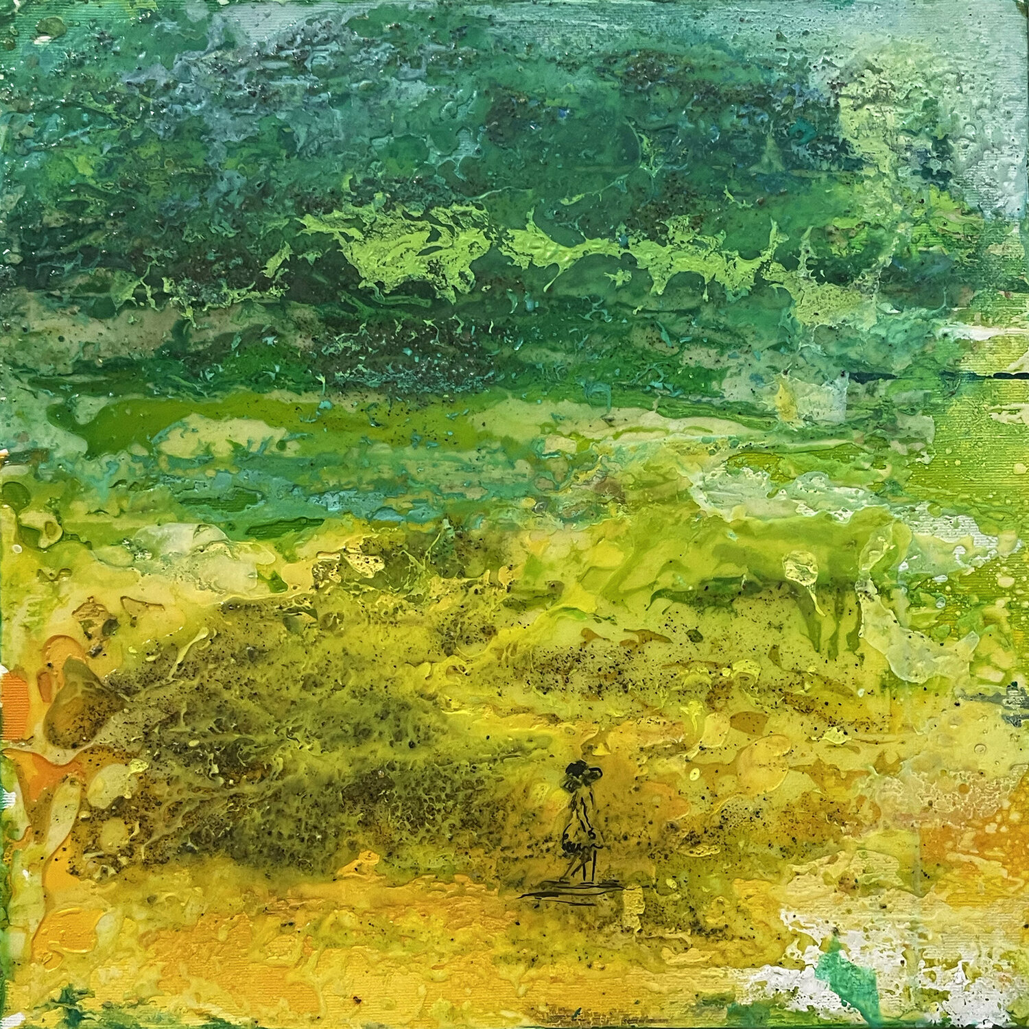 SOGNO VERDE N 3 Giusy Lauriola Original painting for sale