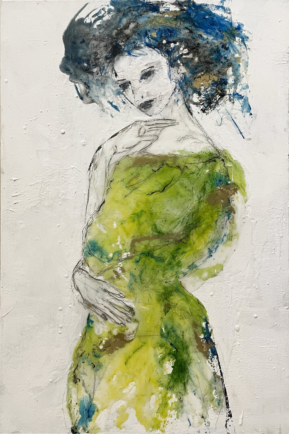 ATTESA IN VERDE Giusy Lauriola Original painting for sale