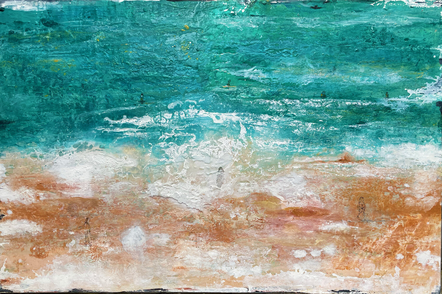 MI IMMERGO NELLA SUPERFICIE ACQUOSA DEL CIELO Giusy Lauriola Original painting for sale