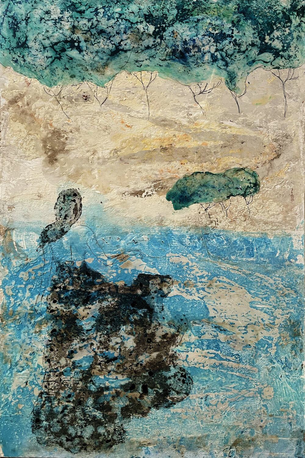 IO SONO ACQUA E CIELO Giusy Lauriola Original painting for sale