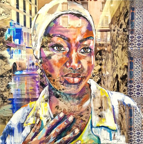 URBAN FACES - Oulimata Spain by Sabina Bockemühl, Painting for Sale on Select