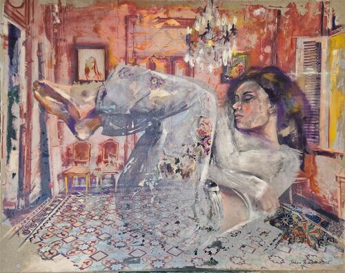 Floating Madonna by Sabina Bockemühl, Painting for Sale on Select