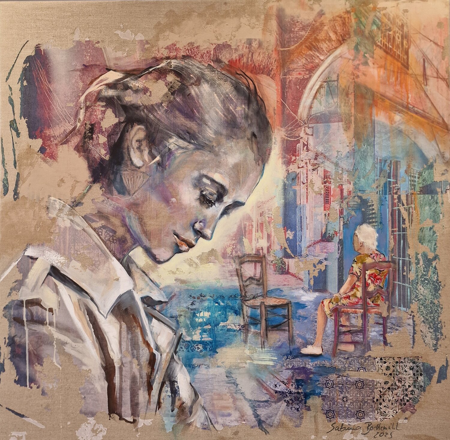 Where time sits Sabina Bockemühl Original painting for sale