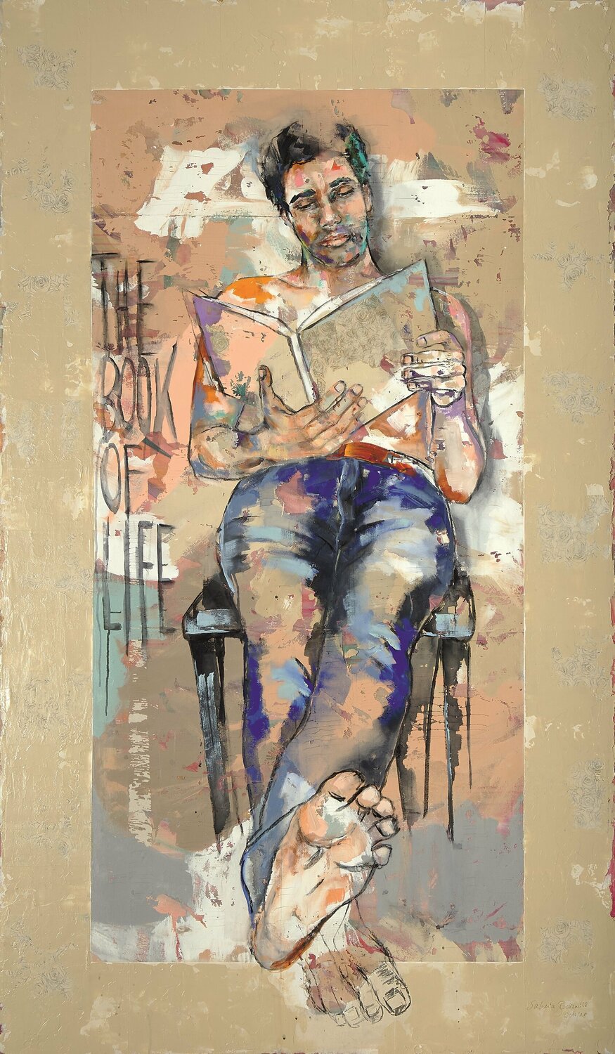 out of frame - the book of life Sabina Bockemühl Original painting for sale