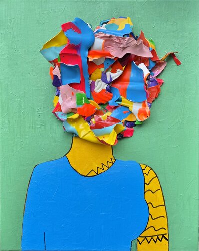 The Blue Lady by Jon Parlangeli, Painting for Sale on Select