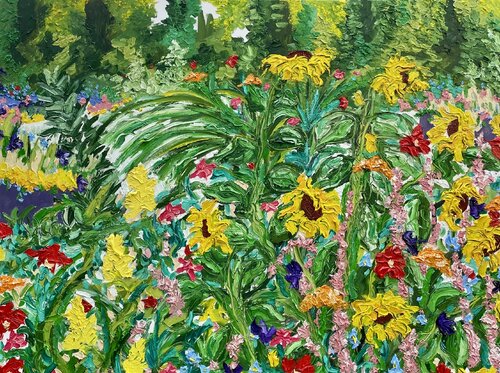 Saugatuck Garden off Blue Star by Jon Parlangeli, Painting for Sale on Select