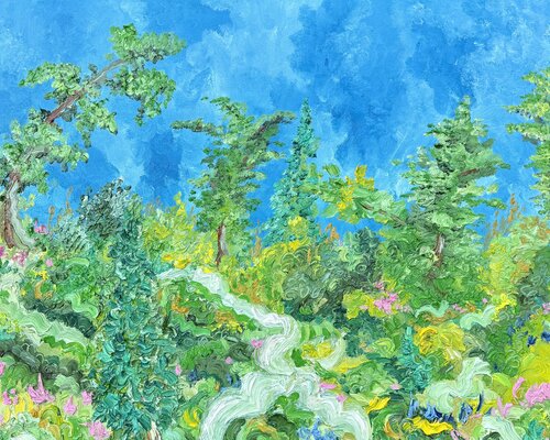 On the Way to Pissarro's House by Jon Parlangeli, Painting for Sale on Select