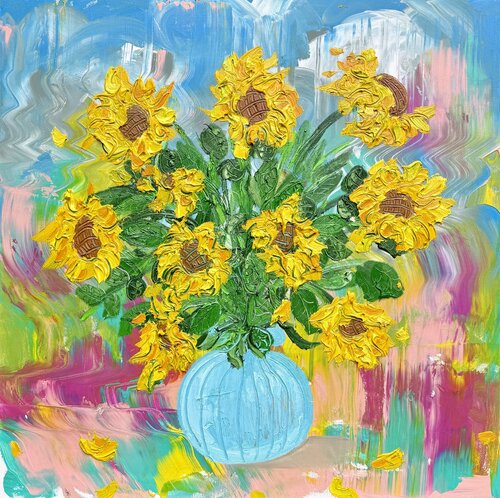 Flowers for Warhol by Jon Parlangeli, Painting for Sale on Select