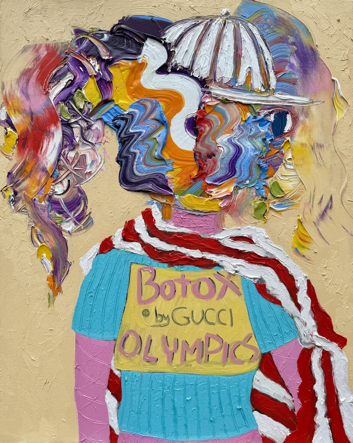 Olympian Jon Parlangeli Original painting for sale