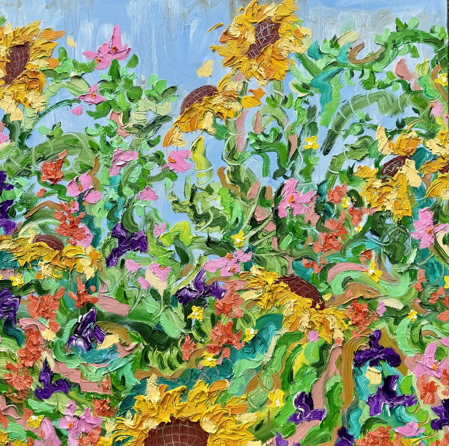Last Bloom at Sans Souci Uno Jon Parlangeli Original painting for sale
