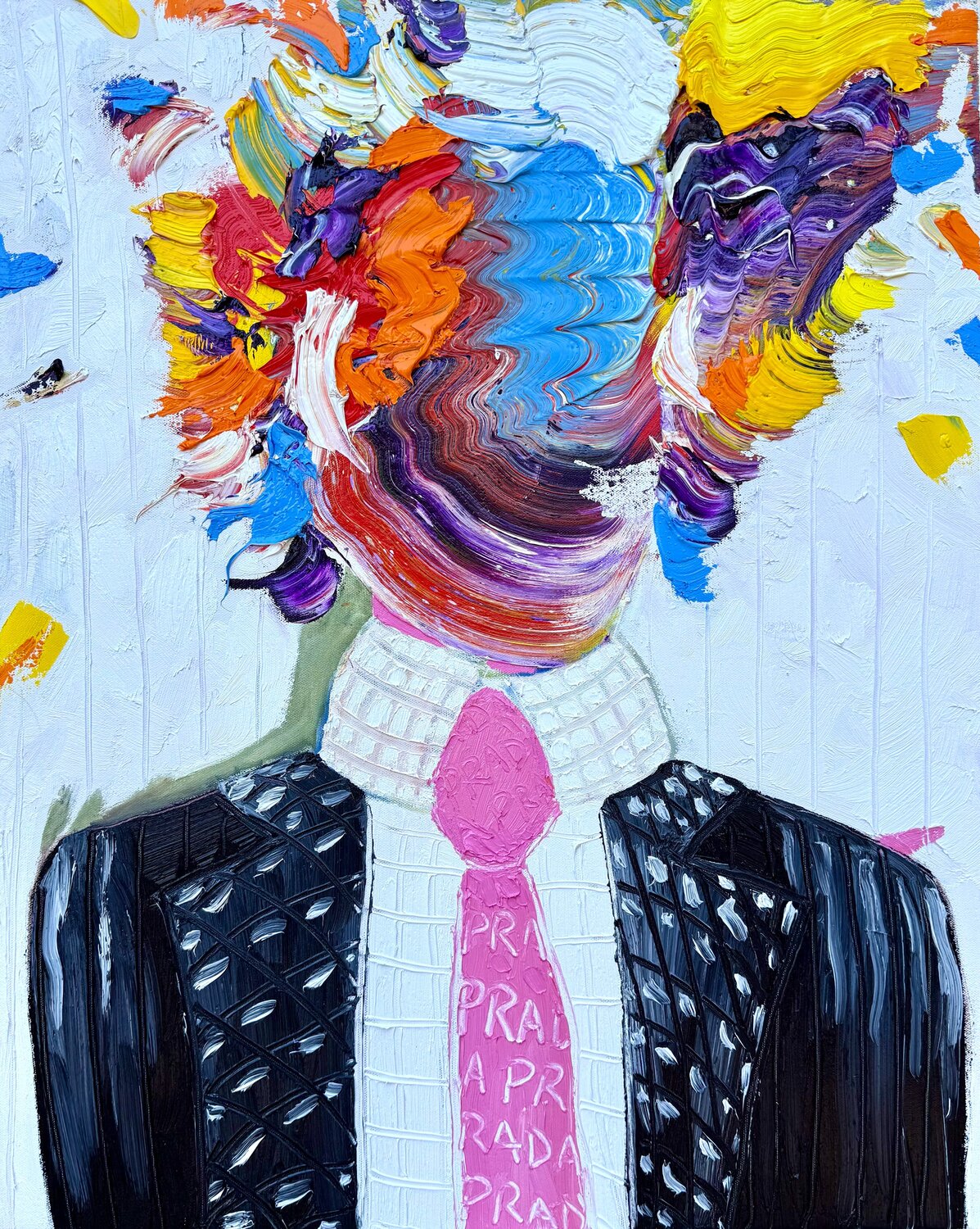 Prada-Eat the Rich Jon Parlangeli Original painting for sale