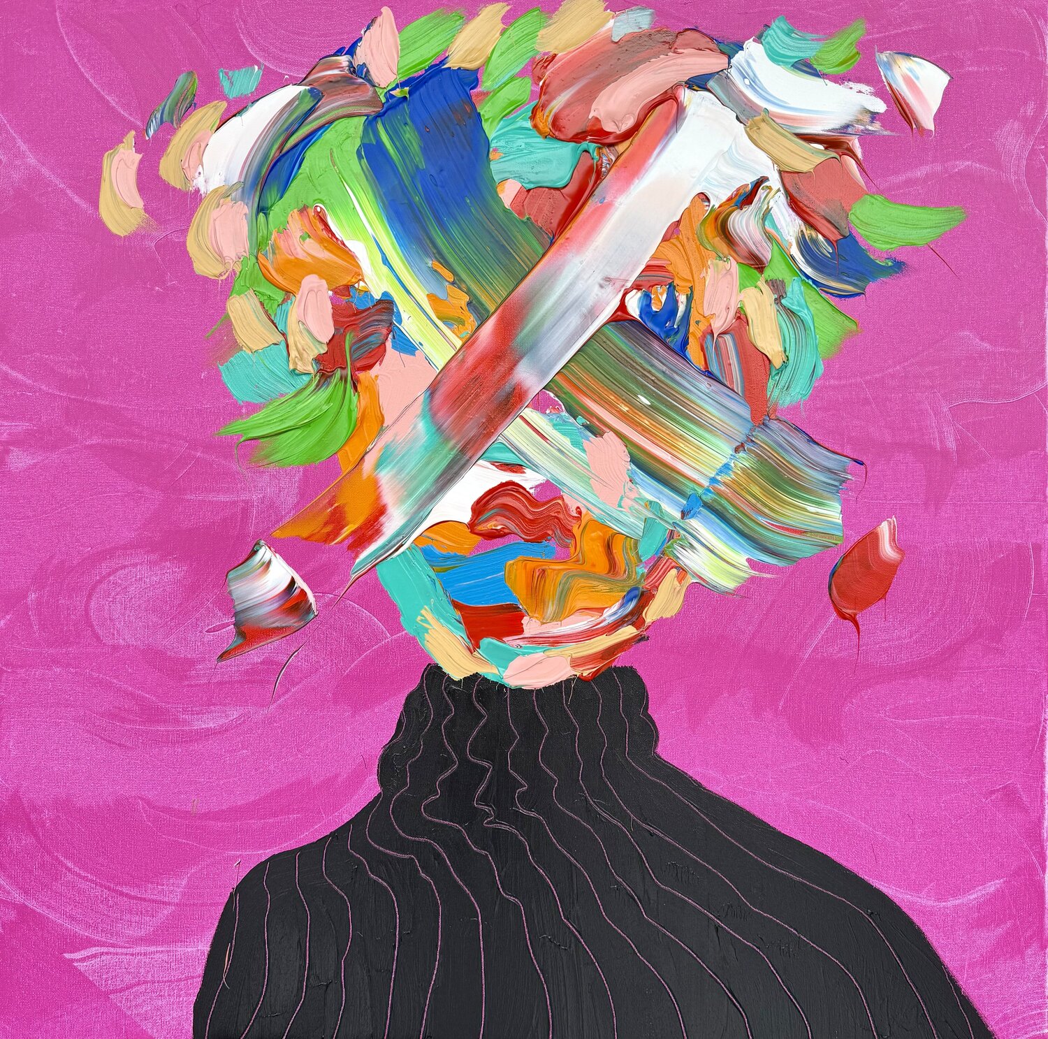 Pretty in Pink Jon Parlangeli Original painting for sale