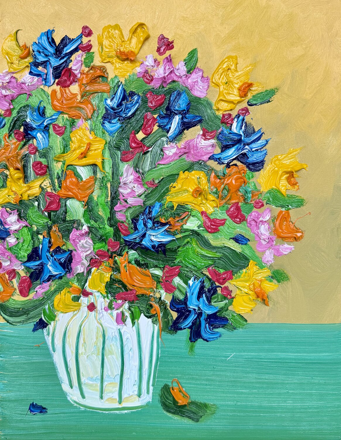 Wednesday Flowers Jon Parlangeli Original painting for sale