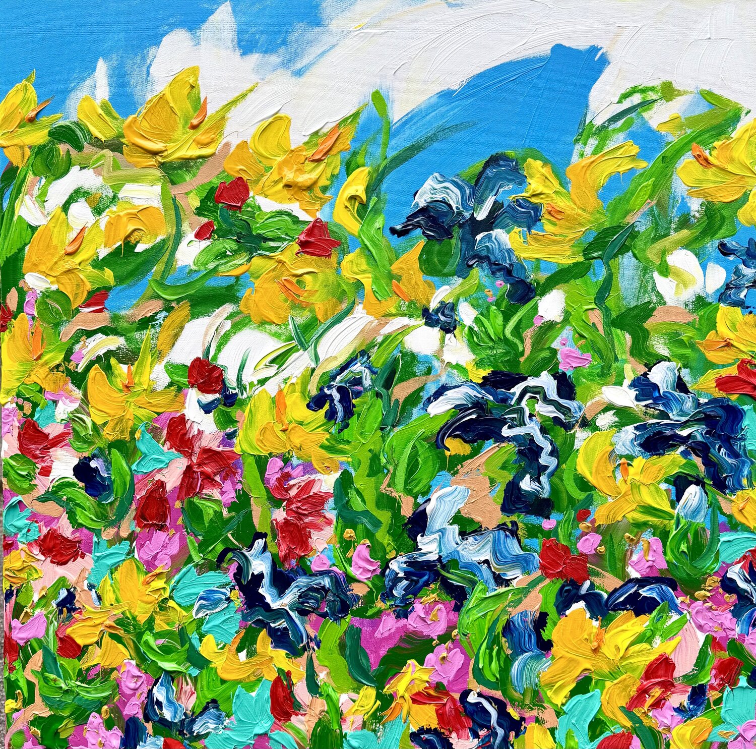 Warhol's Garden North Side Jon Parlangeli Original painting for sale