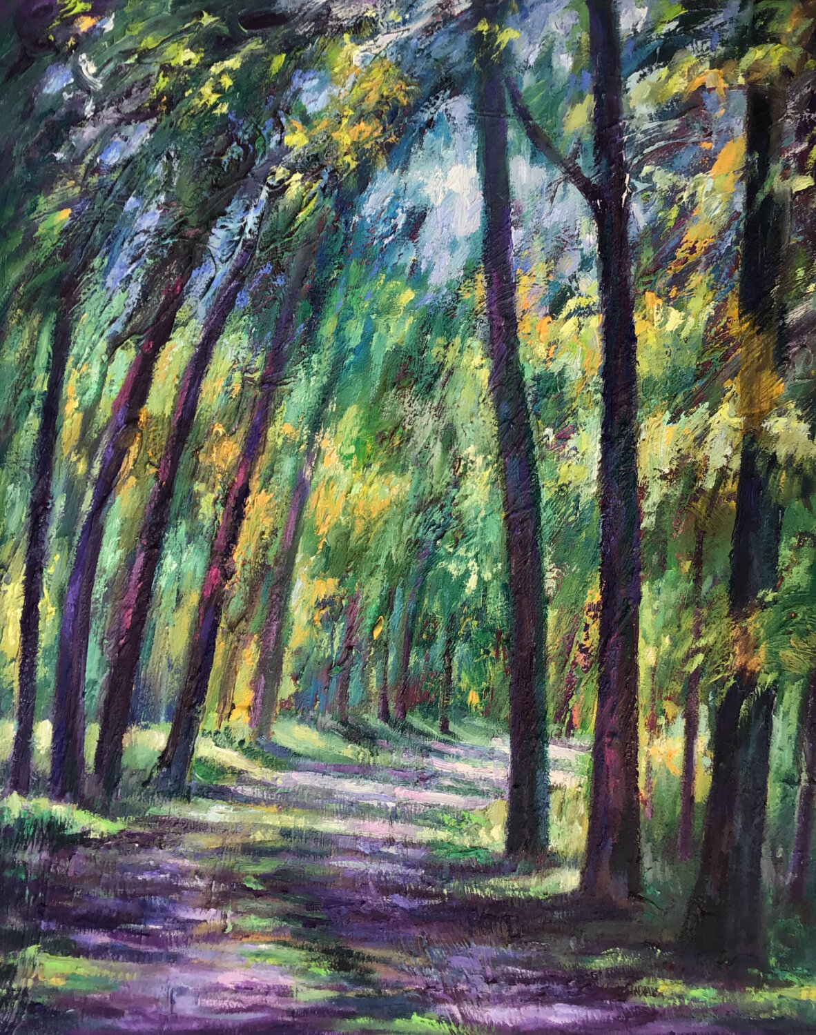 Viento en el bosque Olga Pérez Alonso Original painting for sale