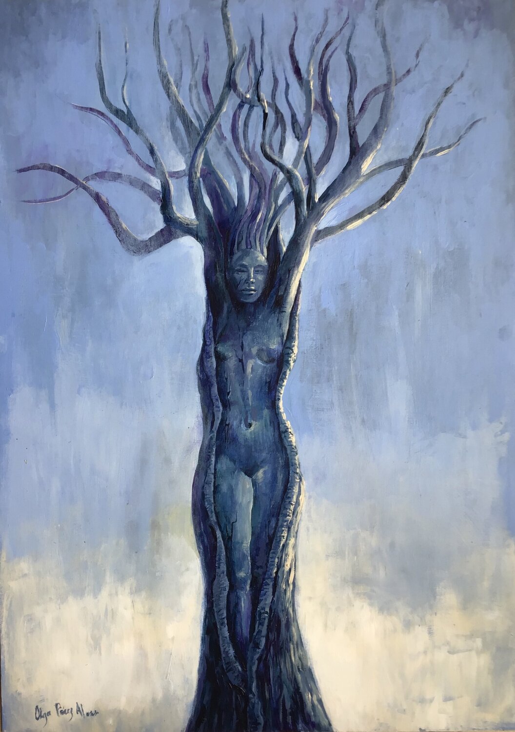 Renacer Olga Pérez Alonso Original painting for sale