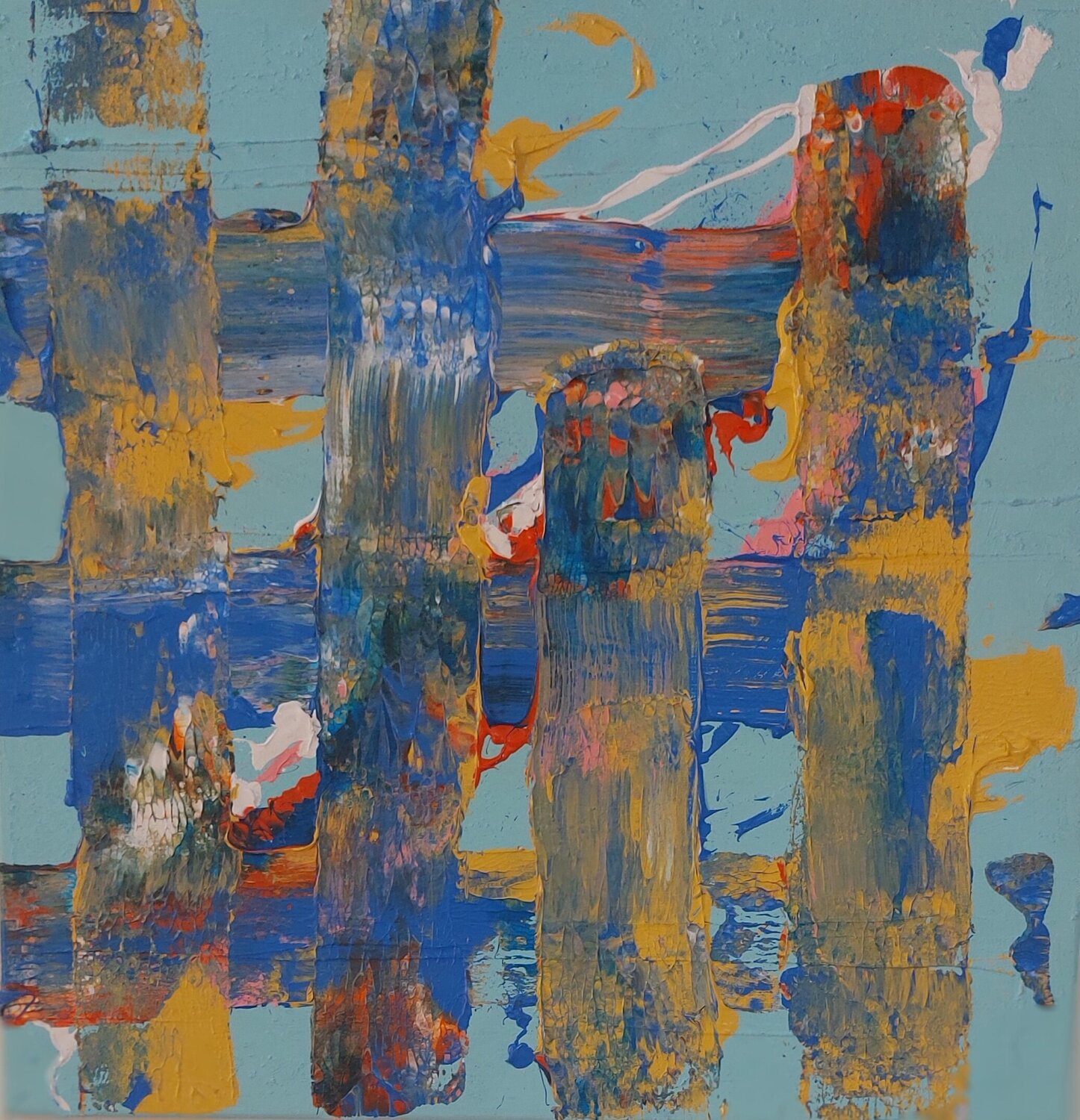 Torres azules Juan Hidalgo Original painting for sale