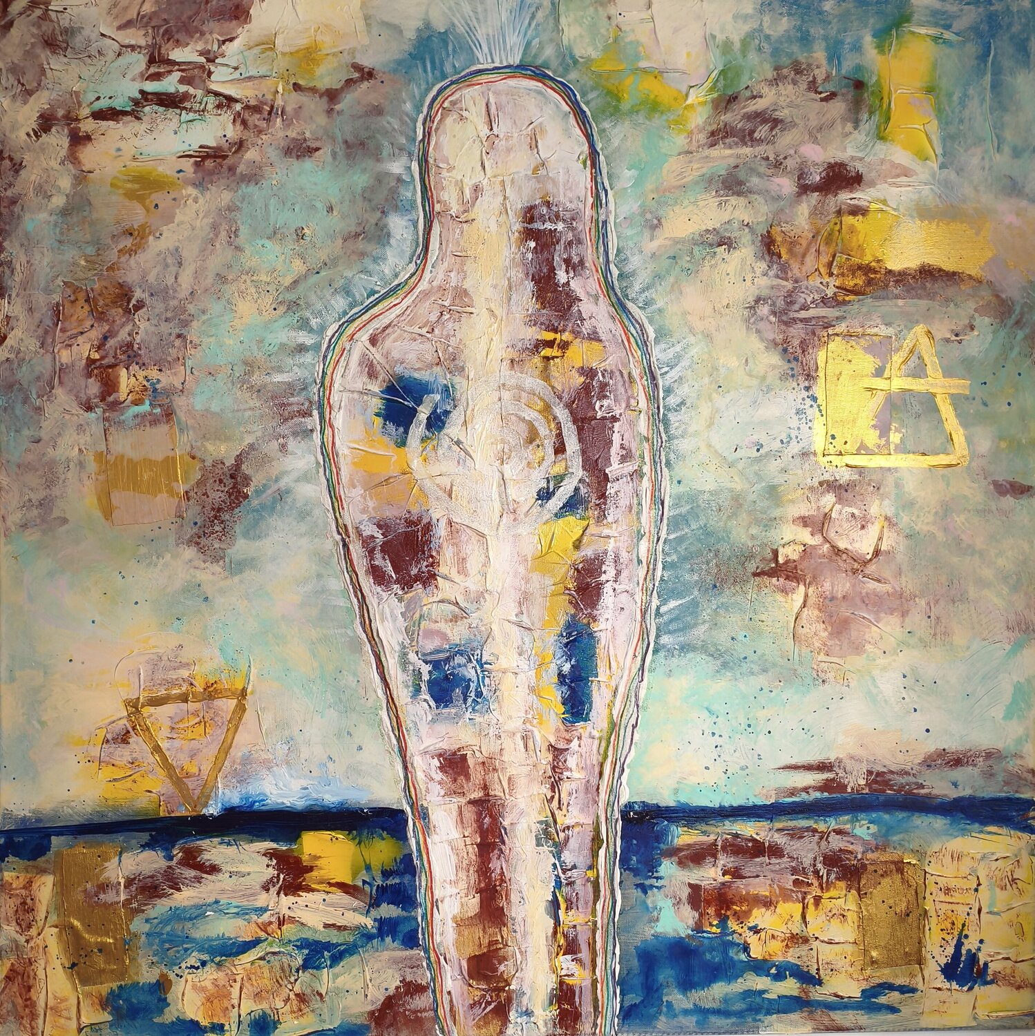 Umbral interior Juan Hidalgo Original painting for sale