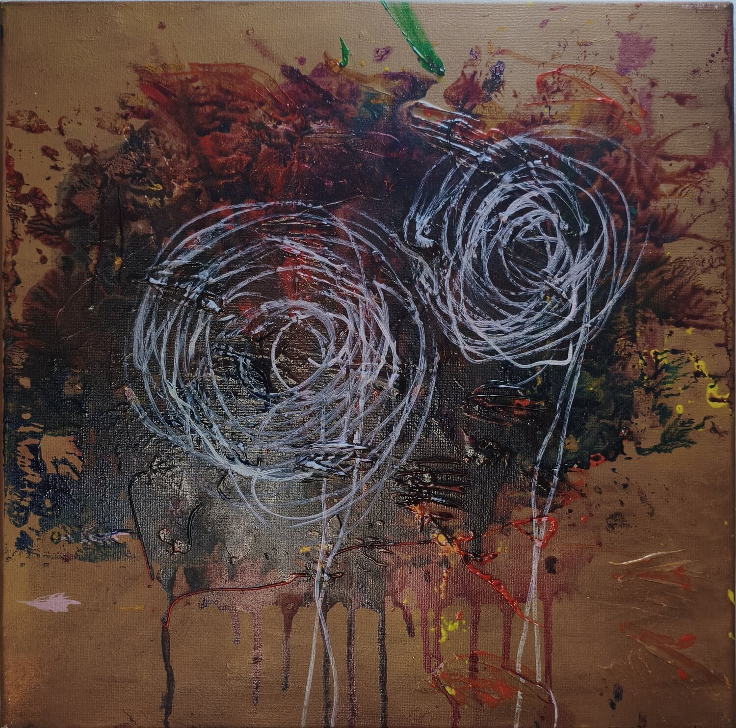 Espirales de vida Juan Hidalgo Original painting for sale