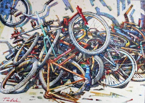 " Old  bicycles " by Taleh Mirkazım, Painting for Sale on Select