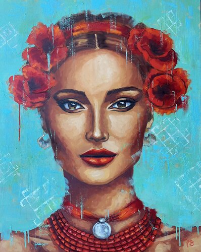 Kvitka by Anna Briukhovetska, Painting for Sale on Select
