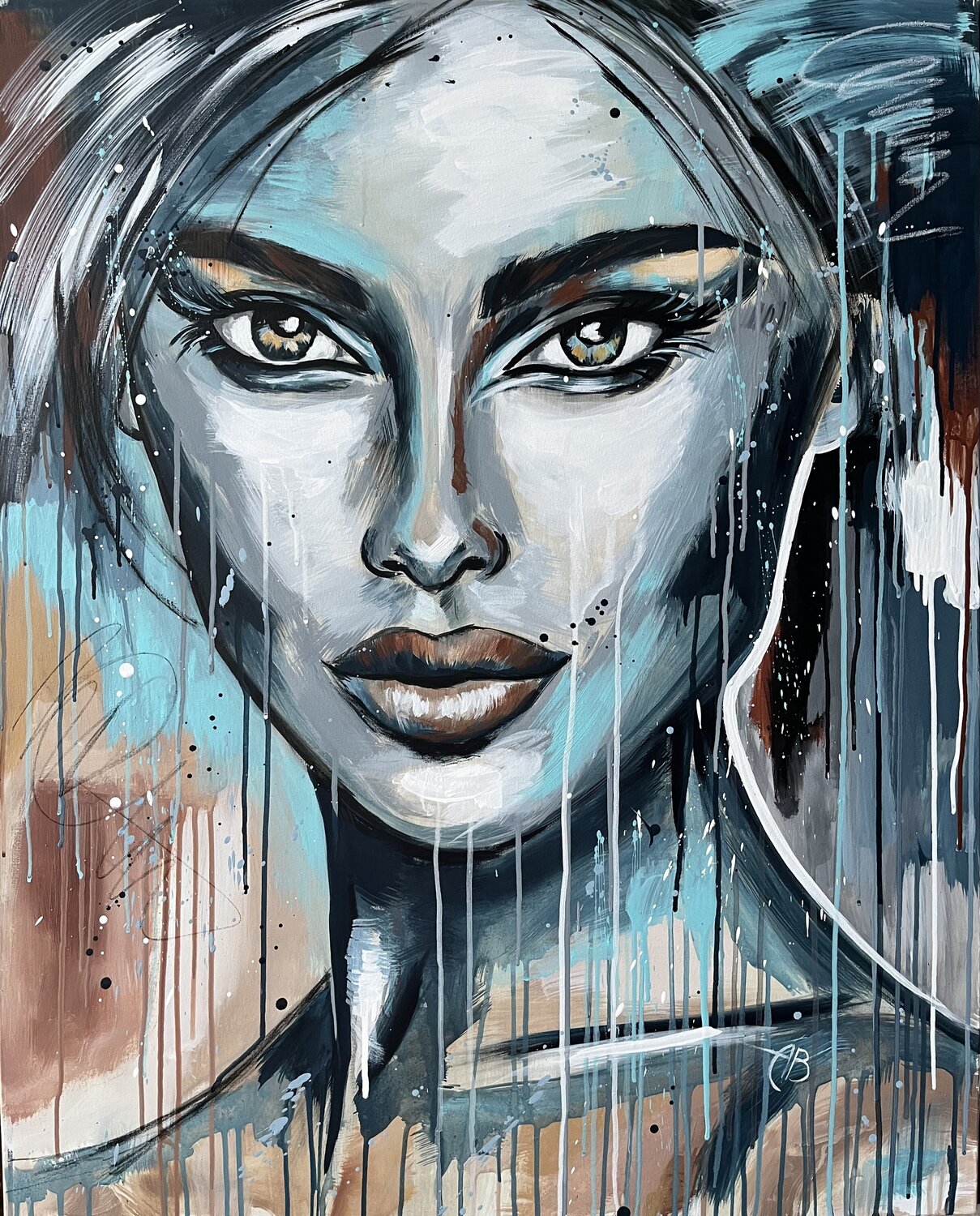 Portrait #6 Natural balance Anna Briukhovetska Original painting for sale