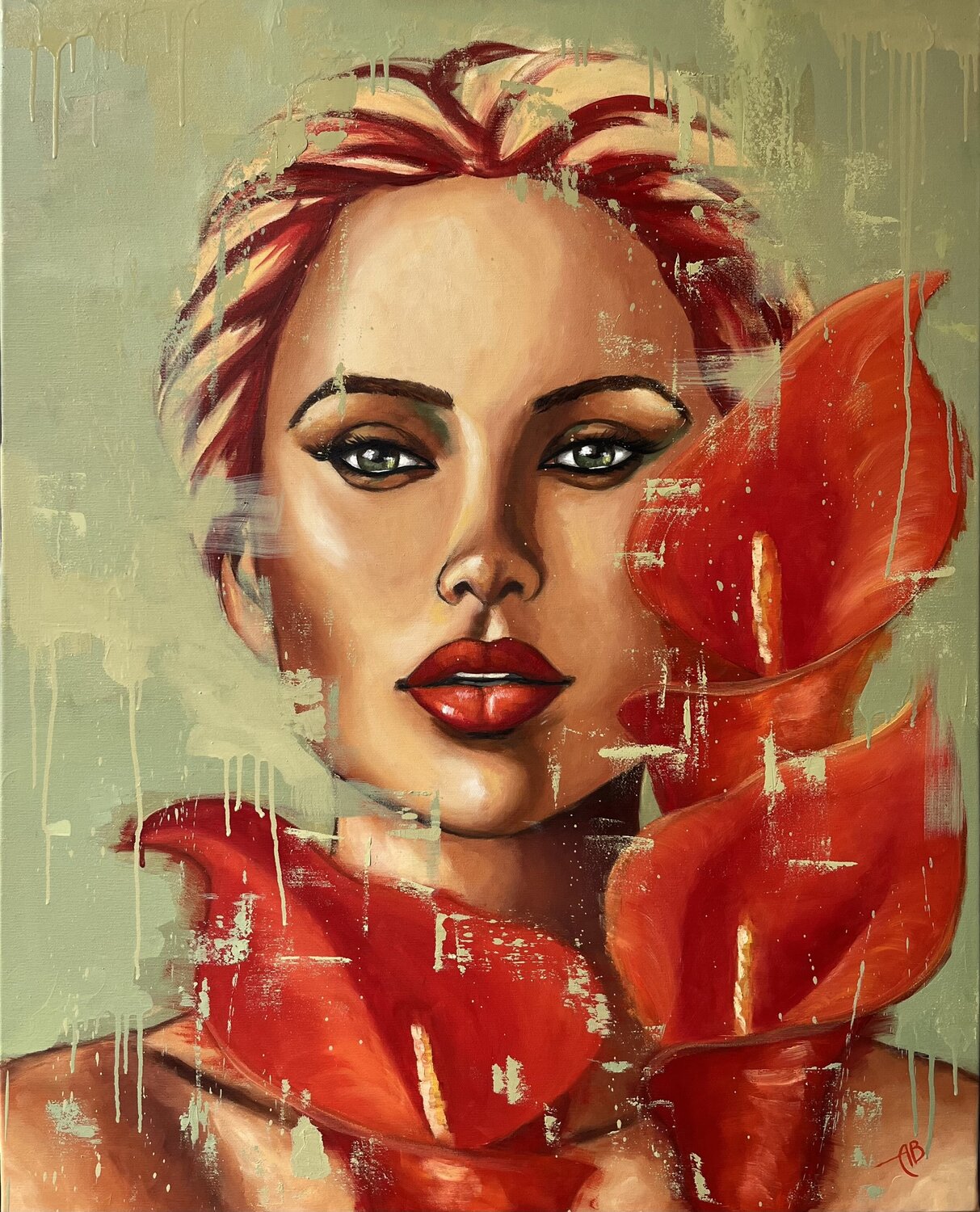 Inner Blooming Anna Briukhovetska Original painting for sale