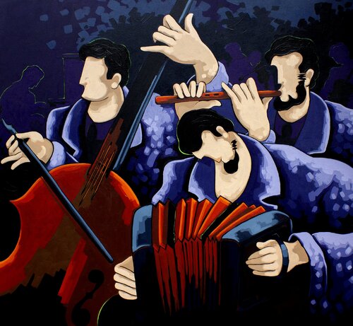 Tango azul by Didier Franco, Painting for Sale on Select