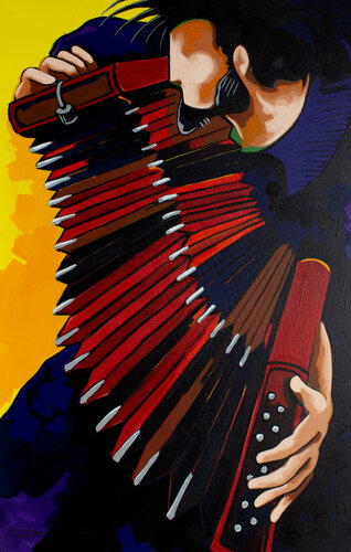 Bandoneón. by Didier Franco, Painting for Sale on Select