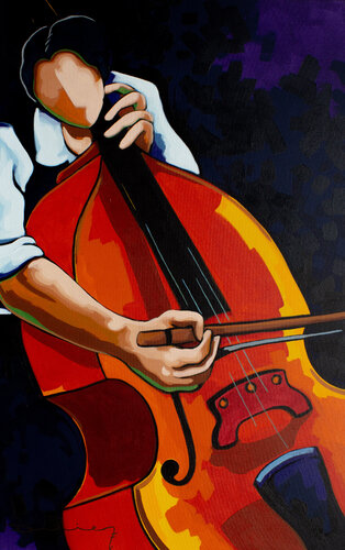 Violonchelo. by Didier Franco, Painting for Sale on Select