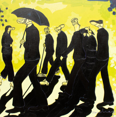 en sus zapatos by Didier Franco, Painting for Sale on Select