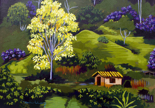 Paisaje con Guayacán by Didier Franco, Painting for Sale on Select