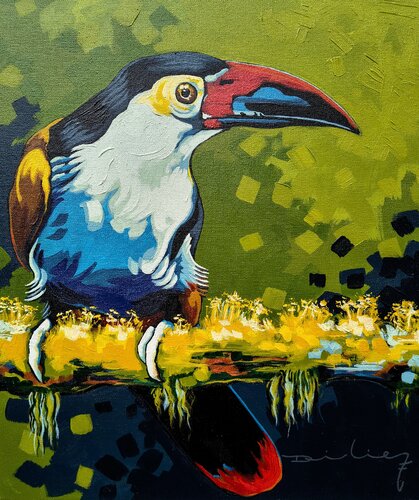 Tucán celeste by Didier Franco, Painting for Sale on Select