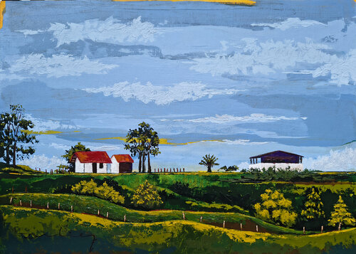 Atardecer en Quindío by Didier Franco, Painting for Sale on Select