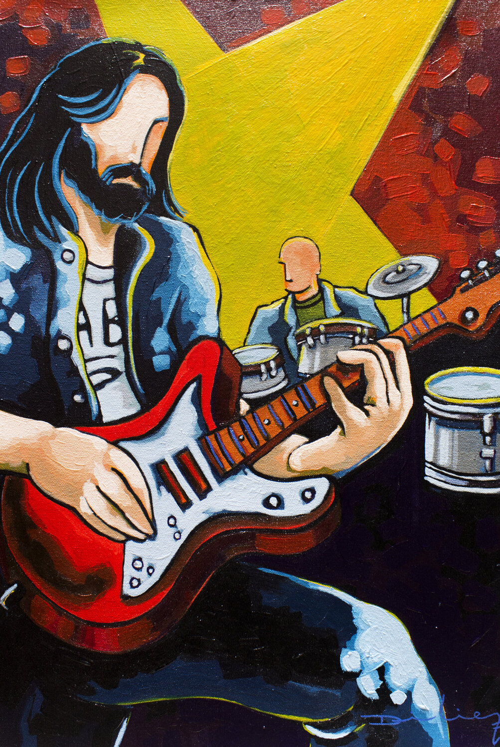 Rockstar Didier Franco Original painting for sale