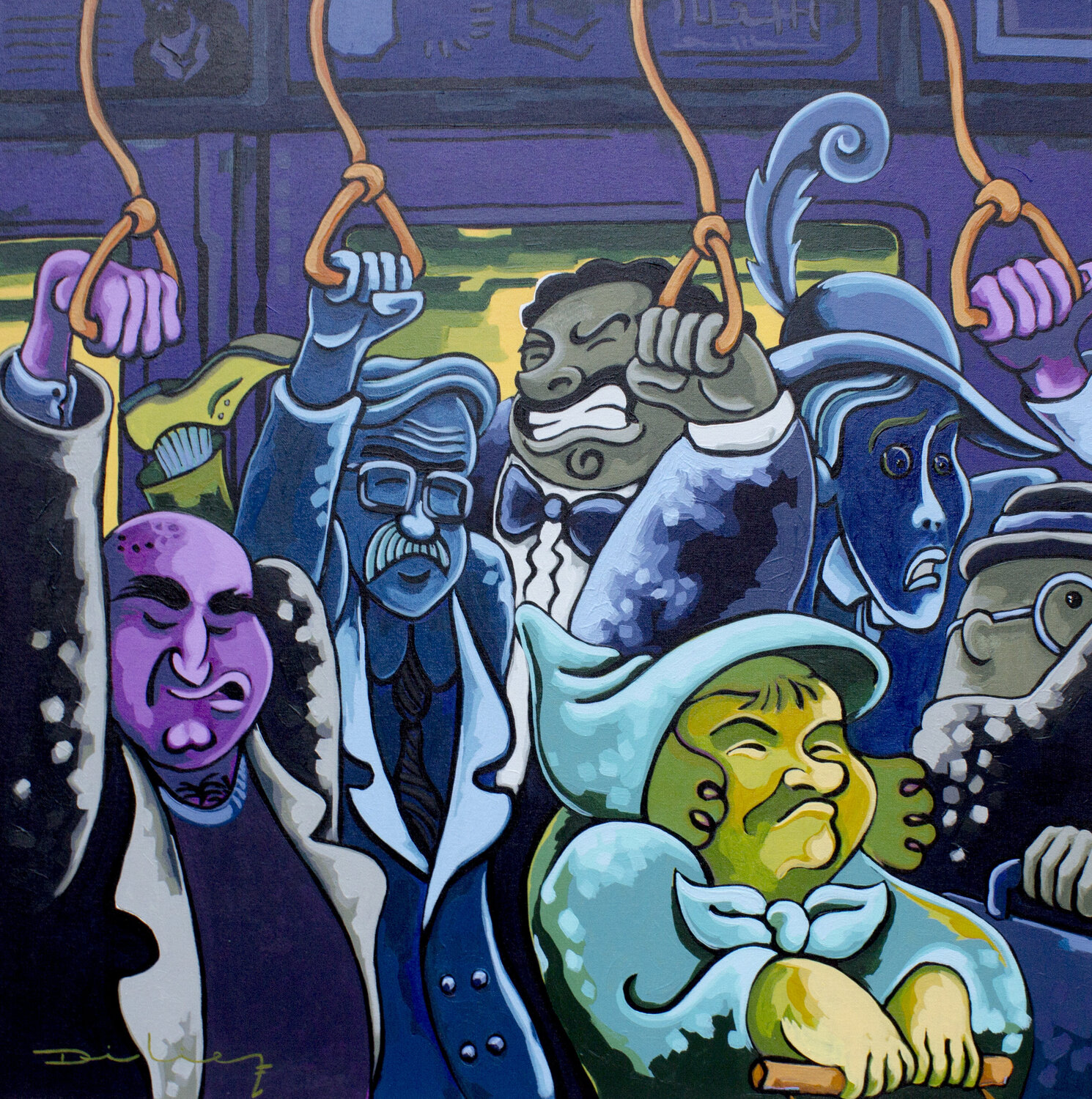 Rapsodia en azul, Disney Didier Franco Original painting for sale