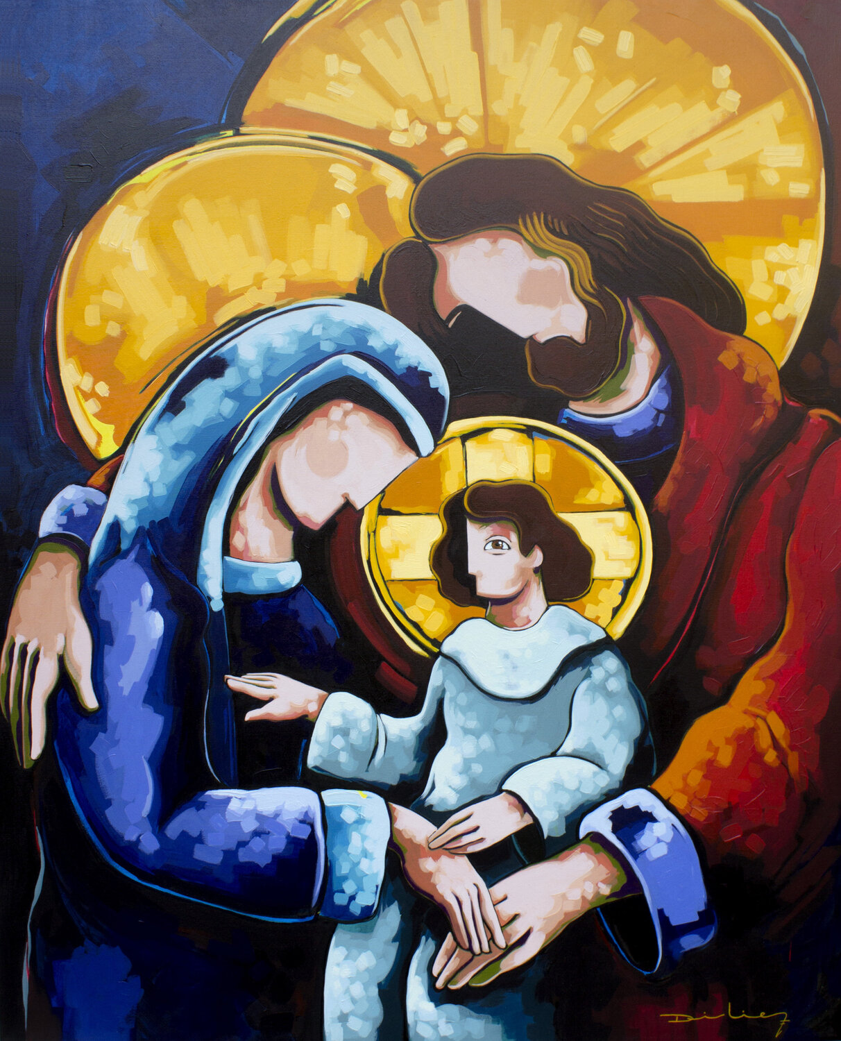 Sagrada familia Didier Franco Original painting for sale